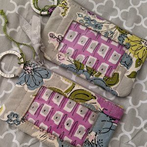Two Vera Bradley ID Cases - Watercolor Pattern